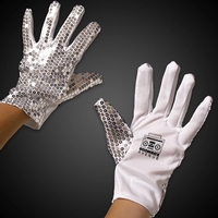 Silver sequined plastic glove with customization.... from ASI 42016 Brighter...