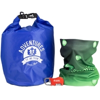 Traverse kit with a bottle opener carabiner, LED flashlight, knife,...