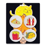 Four 1.75" Pin-Back Buttons on Backing Card