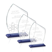 This curved award features a straight slant along the top. Mounted... from...