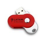 Winfield Rounded Red Swivel USB Flash Drive