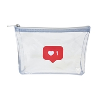 Clear Vinyl Zippered Pouch (8"w x 6"h x 2"d)