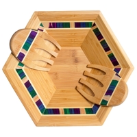 Baltique® Mumbai Salad Bowl & Salad-Hands Set