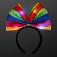 Blinking Rainbow Bow Headband