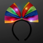 Blinking Rainbow Bow Headband