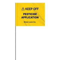 1-Color 4 x 5" Custom Marking Vinyl Flag with 15" Wire... from ASI 80228 Quinn