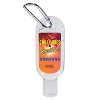 Travel anti-bacterial gel with carabiner.... from ASI 44900 NC Custom...