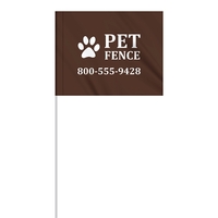 1-Color 4" x 5" Custom Marking Flag w/ 18" Plastic Staff... from ASI 80228 Quinn