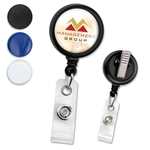 MaxLabel Custom Badge Reels with Swivel Belt Clip