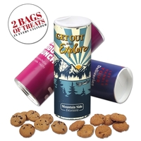Full-color cylinder filled with bite-sized cookies... from ASI 68680 Maple...