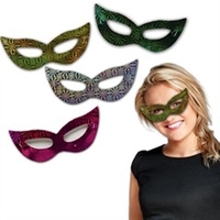 Pack of 12 assorted color prismatic cardboard masks.... from ASI 42016...