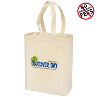 12 oz. Cotton Canvas Reusable Shopping Tote Bag w/ Handles