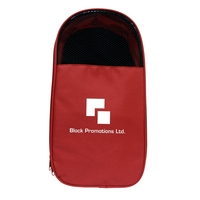 Inside Zipper Pouch, Web Carry Handle, Golf Shoe Holder, Oblong, Textured......