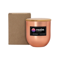 8 oz. white wax candle in a copper container with a... from ASI 88060...