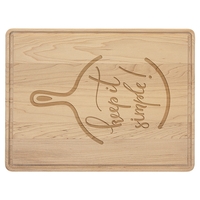 Maple Cutting Board with Drip Ring 11 1/2" x 8 3/4"