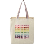 Rainbow Recycled 6oz Cotton Grocery Tote