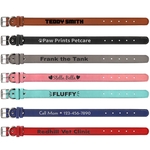 Medium 19" x 1" Black/Silver Leatherette Dog Collar