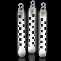 Premium White Checkered Flag Glow Sticks