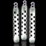 Premium White Checkered Flag Glow Sticks