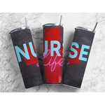 Skinny 20 oz.Full Color Sublimated Tumblers with Straw