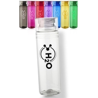 30 oz. single wall plastic water bottle with screw-on lid and... from ASI...