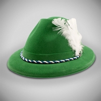 Tyrolean style hat made of green velour and accented with a... from ASI 42016...