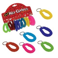 2.5" long stretchy spiral coil keychains in assorted bright colors.... from...