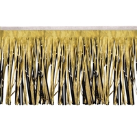 Vinyl fringe with embossed gold and standard black color scheme.... from ASI...