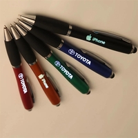 Click action retractable stylus pen with L.E.D. illuminated logo. Push the......