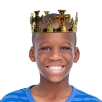 Golden crown made of plastic with adjustable design.... from ASI 42016...
