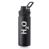 23 oz. stainless steel water bottle with carry loop handle, wide... from ASI...
