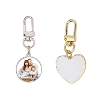Sublimation zinc alloy metal keychain plus full color heat transfer on......
