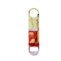 Stainless steel bottle opener plus full color heat transfer imprint on......
