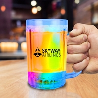 14 oz. clear plastic beer mug with color changing, multi-colored LED... from...