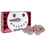 Snowman Die Cut Box w/Milk Chocolate Christmas Mini Pretzels