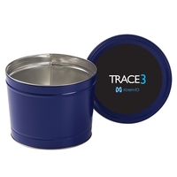 Empty popcorn tin. Available in 5 colors. Item Size: 2 Gallon... from ASI...