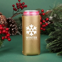 12 oz Slim Metallic Neoprene Can Cooler