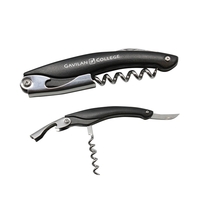 Metal Wine Opener with Corkscrew, Knife, & Black Handle... from ASI 41511...