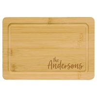 Bamboo Cutting Board with Drip Ring 9" x 6", The smaller... from ASI 72657...