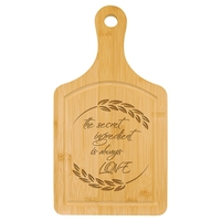 Bamboo Cutting Board Paddle Shape with Drip Ring 13 1/2" x... from ASI 72657...