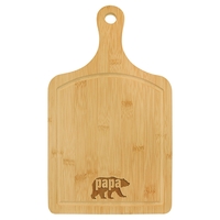 Bamboo Cutting Board Paddle Shape with Drip Ring 1 1/2" x... from ASI 72657...