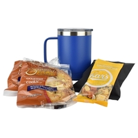 Welcome kit- Coffee mug with coffee, cookies and nuts... from ASI 72657...
