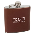 6 oz Leather Flask