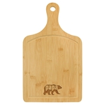 15.5" x 9" Bamboo Cutting Board Paddle Shape with Drip Ring