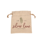 6.7" x 8.3" Burlap Drawstring Bags