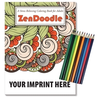 Relax Pack - ZenDoodle stress relieving coloring book for adults packaged......