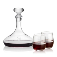 Stratford Decanter and Wine Glasses. Handsome curved design perfect for...