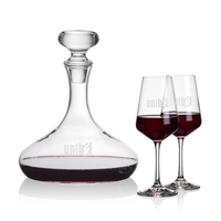 Stratford Decanter and Wine Glasses. Handsome curved design perfect for...