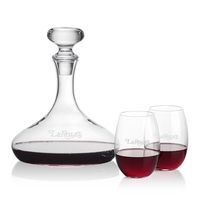 Stratford Decanter and Wine Glasses. Handsome curved design perfect for...
