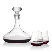 Stratford Decanter and Wine Glasses. Handsome curved design perfect for...